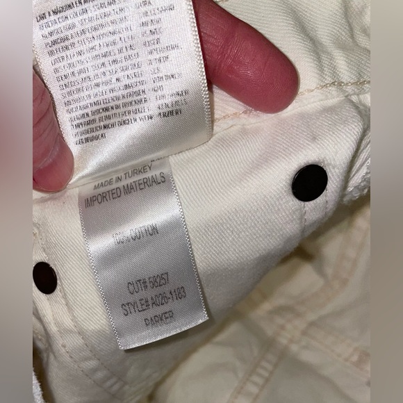 AGolde Revolve Women’s High Waist Denim Jean Shorts White Parker 25 - Picture 9 of 12